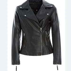 Max Studio moto vegan Leather Jacket